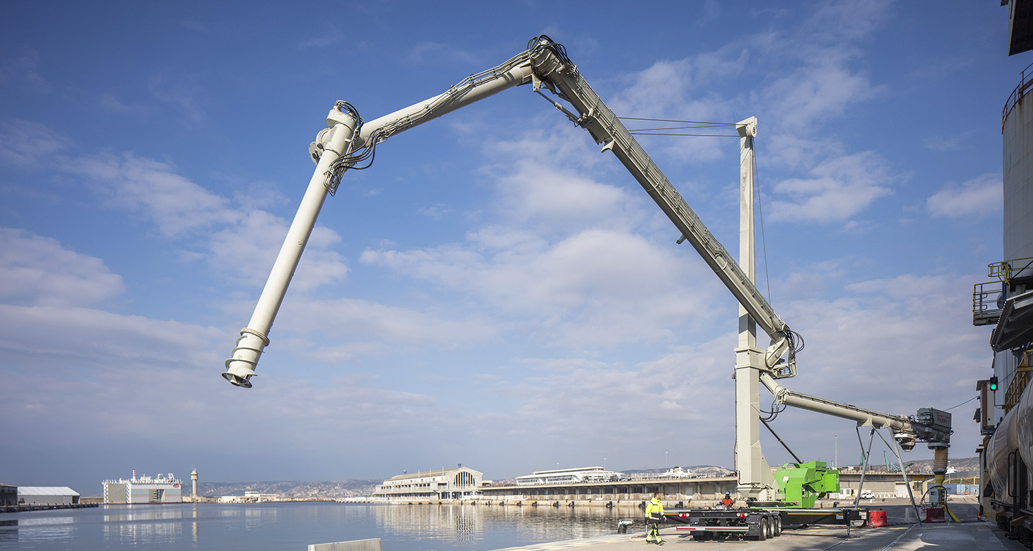 Siwertell road-mobile unloader