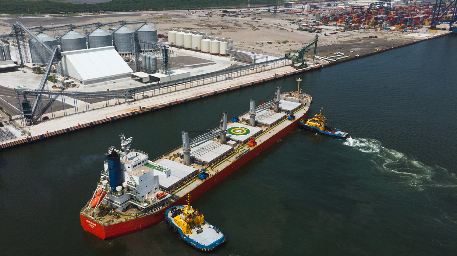 Siwertell ship unloader in Mexico