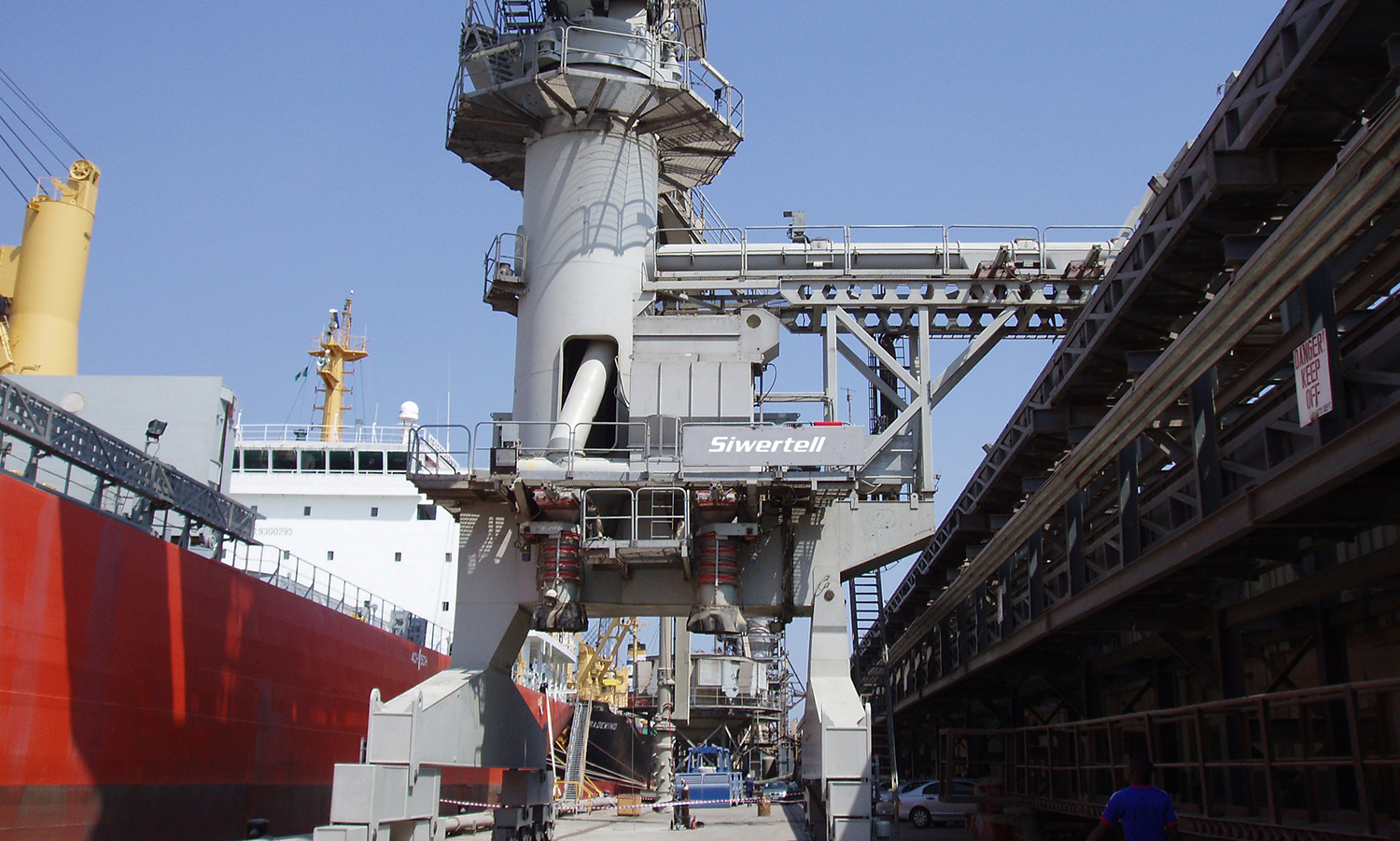 Siwertell ship unloader in Nigeria