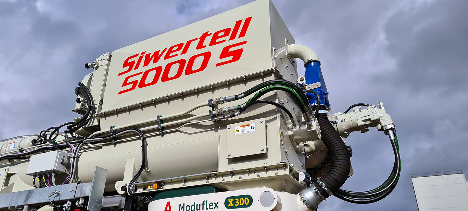 Siwertell road mobile unloader with dustfilter