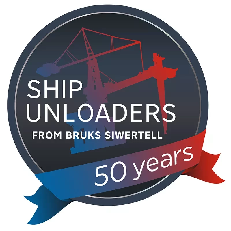 Logo 50-years anniversary of Siwertell ship unloaders