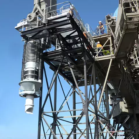 Beige Siwertell Ship loader for cement / Clinker, Australia