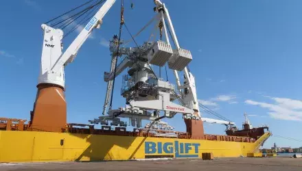 Shipment of complete Siwertell ship unloader