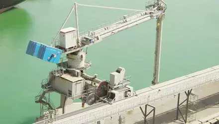 Movable Transfer trolley for Siwertell ship unloader