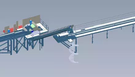 Bruks Siwertell Chipping line