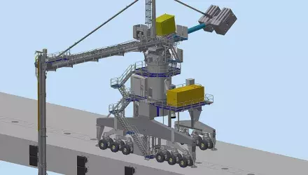 Siwertell ship unloader