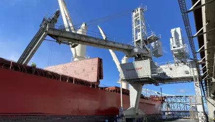 Siwertell ship unloader