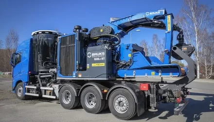 mobile chipper and truck