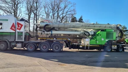 Siwertell road-mobile unloader