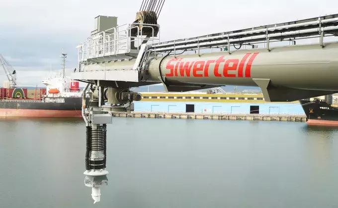 Beige Siwertell Ship loader for cement / Clinker, Australia
