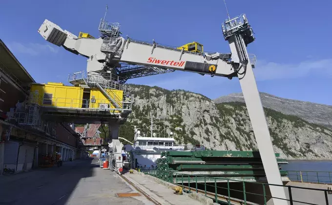 Siwertell ship unloader in Norway