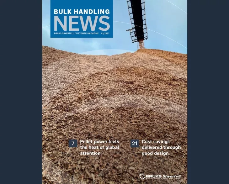 Front cover of customer magazine Bulk Handling News issue 1 2023